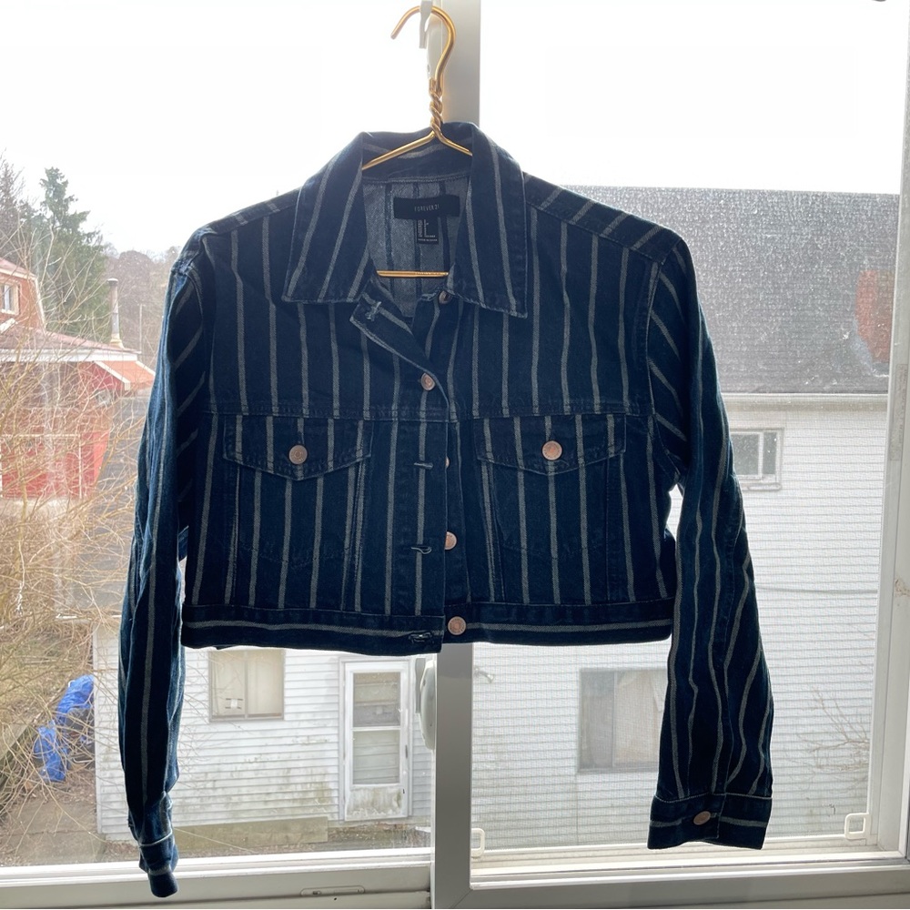 Stripped Jean Jacket